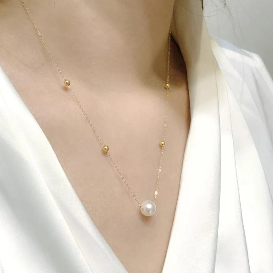 Real Natural Freshwater Pearl Pendant Necklace