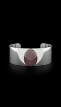Sculpted Silver Gem Ring
