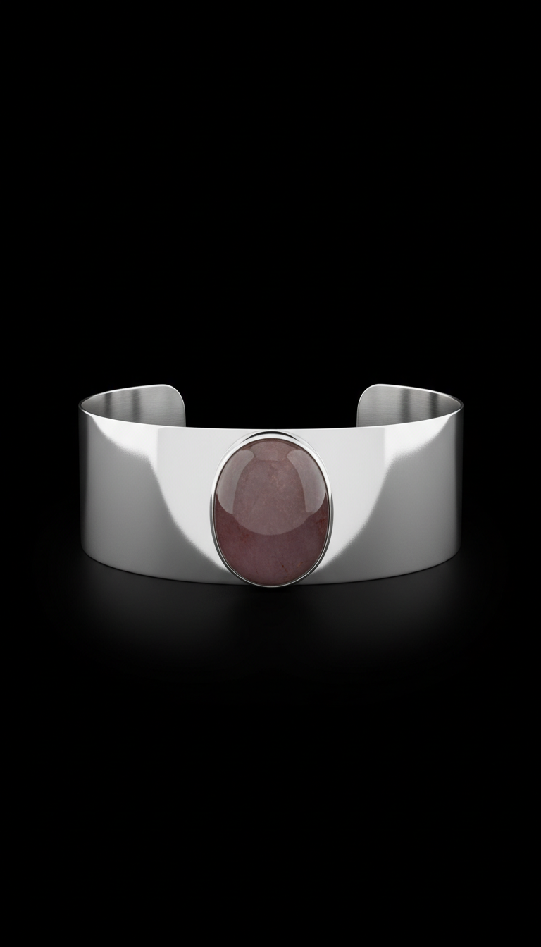 Sculpted Silver Gem Ring