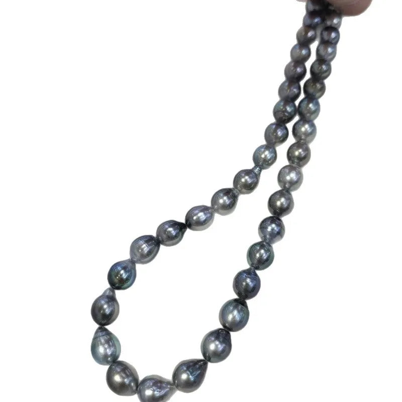 9-10mm Natural Tahitian Baroque Pearl  with Sterling Silver Necklace
