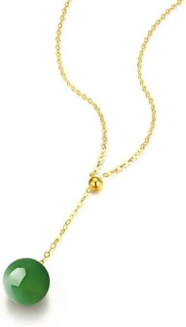 Chalcedony 18K Gold Pendant Necklace