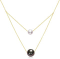 18K Gold Tahitian Pearl Pendant Necklace