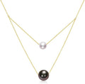 18K Gold Tahitian Pearl Pendant Necklace