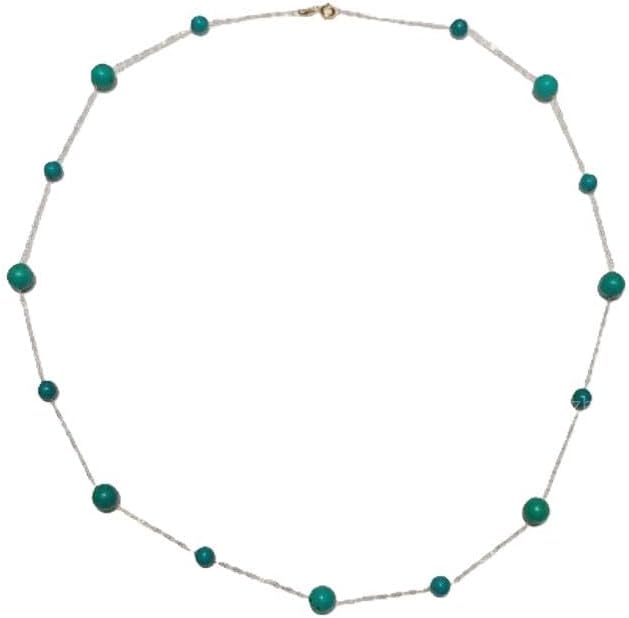 Natural Turquoise 18K yellow gold Necklace