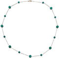 Natural Turquoise 18K yellow gold Necklace