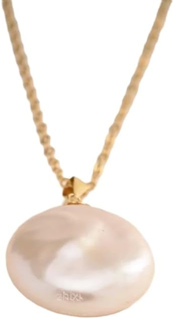 18K Yellow Gold Pearl Necklace Pendant