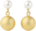 Minimalist 925 Sterling Silver Freshwater Pearl 18K Gold Plated Earring