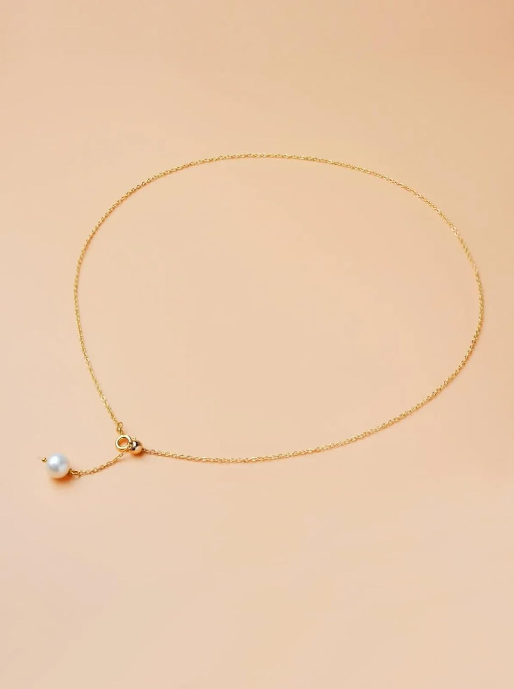 Natural freshwater pearl, gold-plated necklace pendant