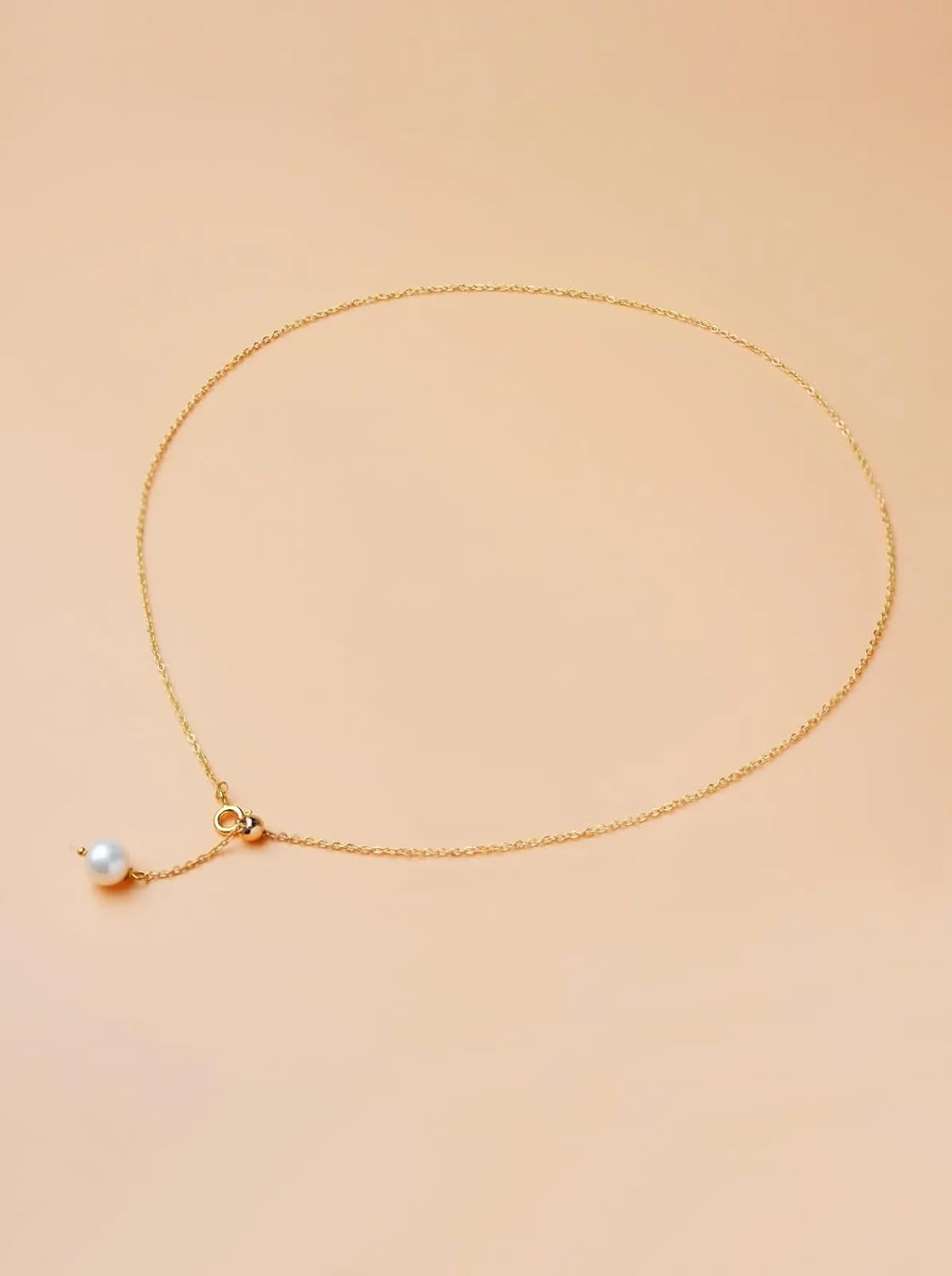 Natural freshwater pearl, gold-plated necklace pendant