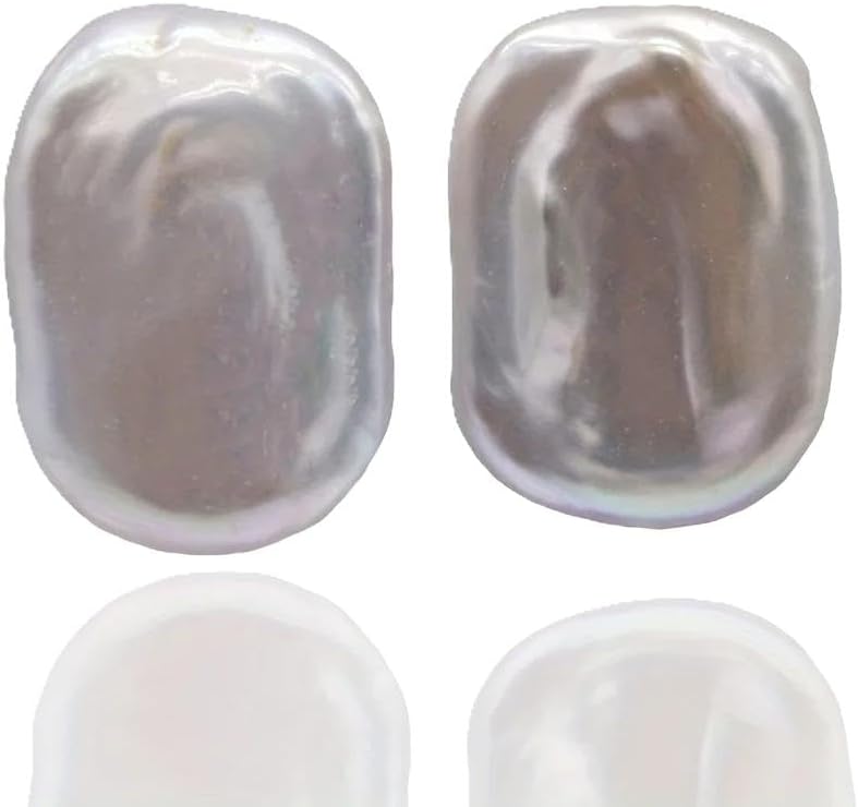 Natural Baroque Pearl Stud Earrings, White Rectangular Shape, Fashion Jewelry for Women