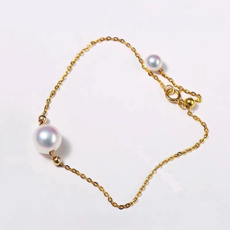 18K Gold Freshwater Pearl Bracelet for Women