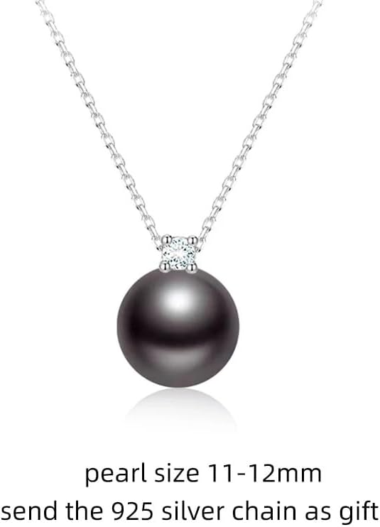 18K Gold11-12mm Natural Black Tahitian Necklace