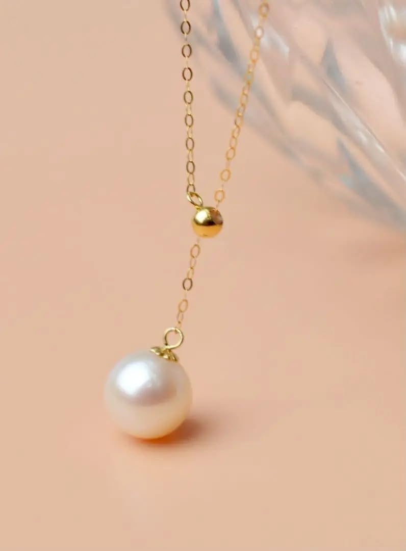 18K Gold Pearl Pendant Necklace