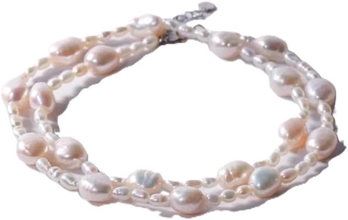 Natural Freshwater Baroque Pearl Necklace for Women, Multi-Strand, Personalized Fashion Boutique Jewelry