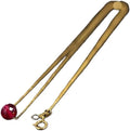 18K Gold Natural Ruby Pendant Necklace