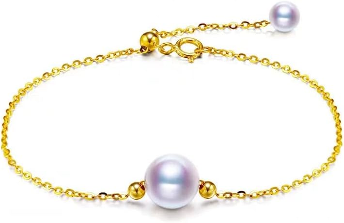 18K Gold Freshwater Pearl Bracelet for Women