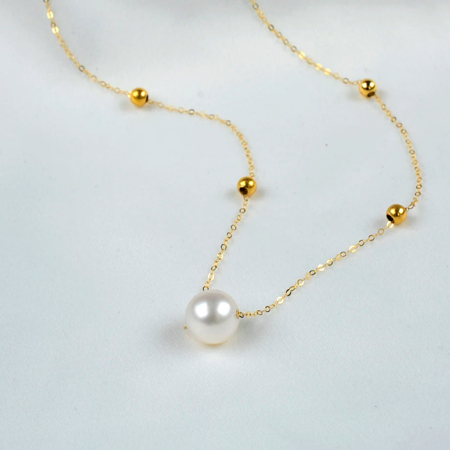 Real Natural Freshwater Pearl Pendant Necklace