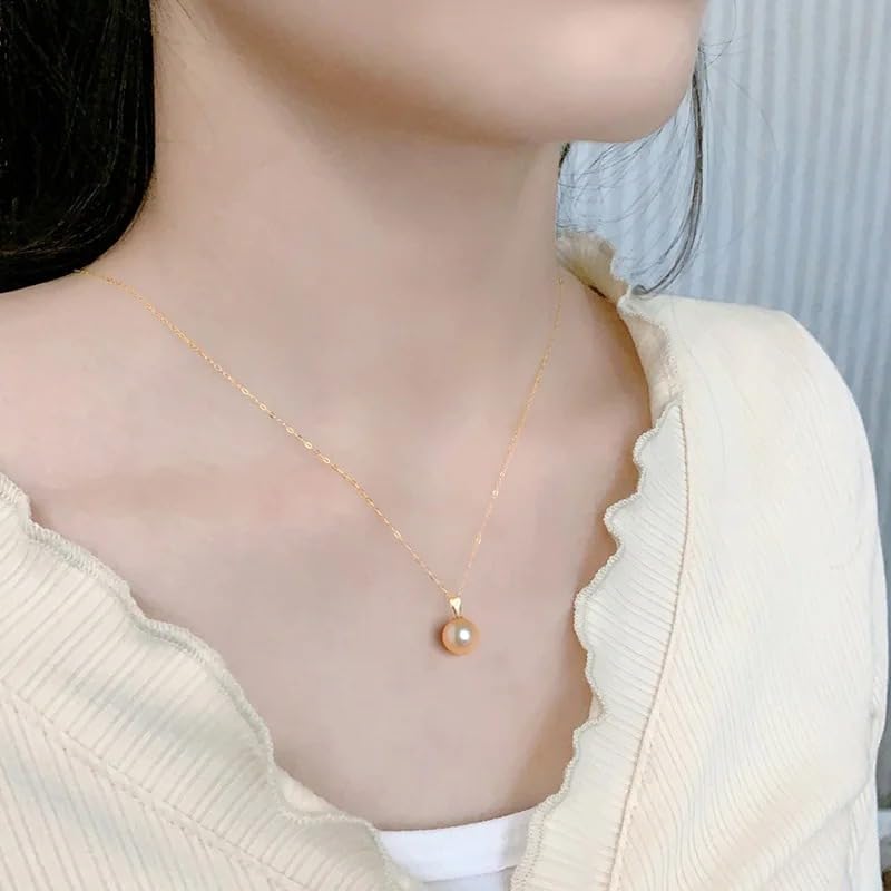 18K Gold Natural South Sea Pearl Jewelry Set, Au750 Pendant and Earrings