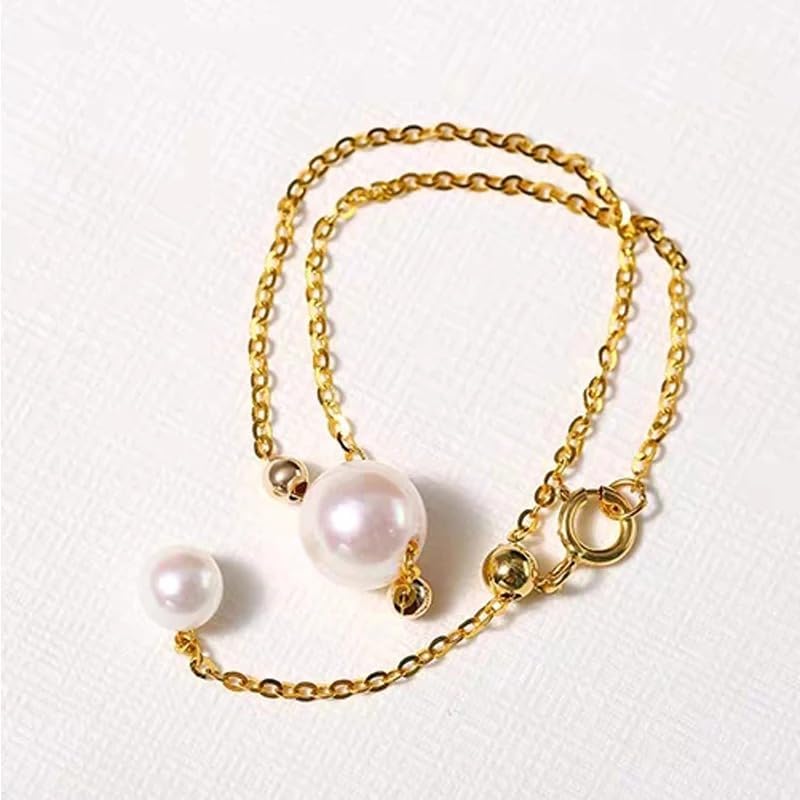 18K Gold Freshwater Pearl Bracelet for Women