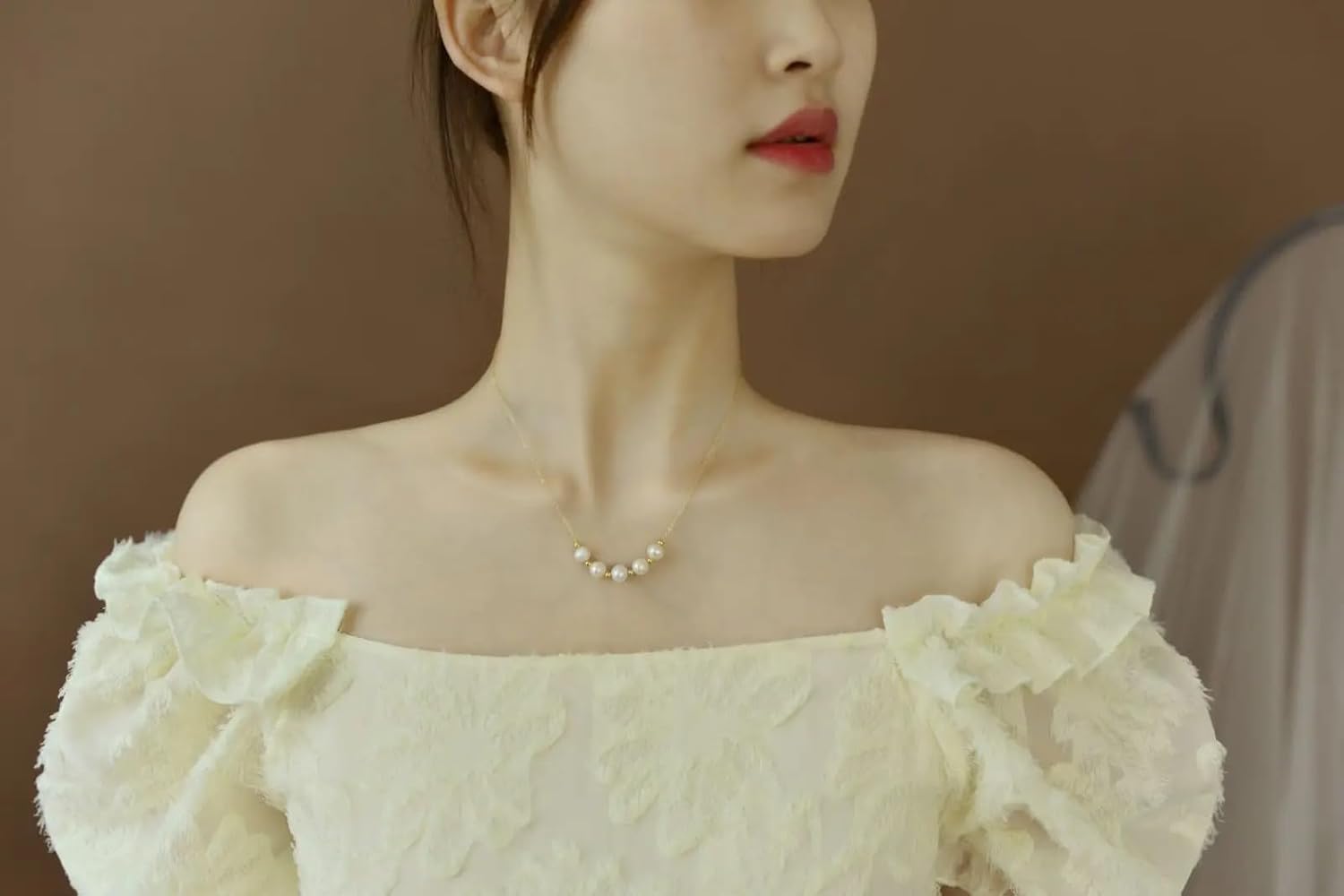 Smile natural freshwater pearl necklace pendant