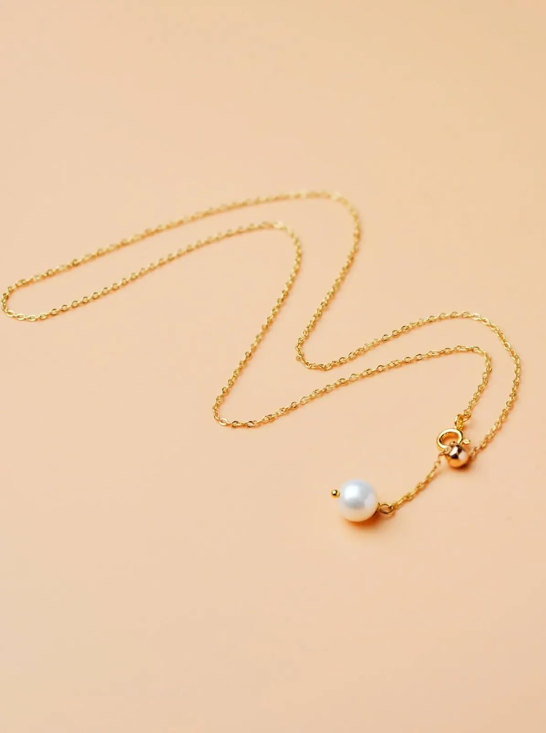 Natural freshwater pearl, gold-plated necklace pendant