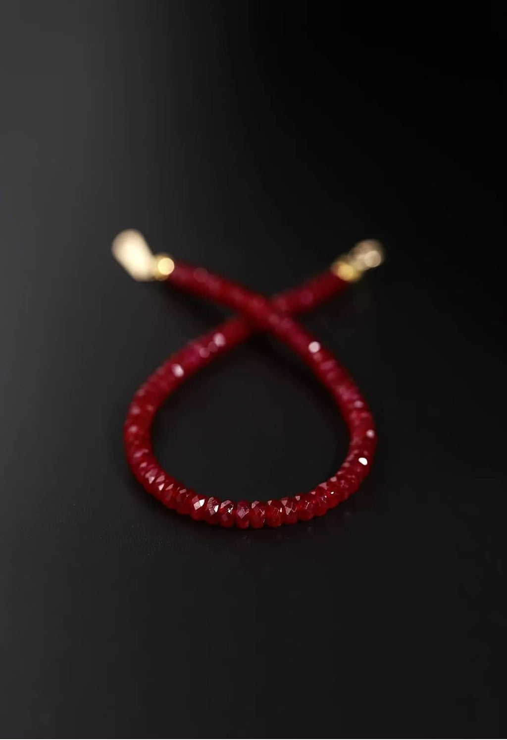 18K Gold Natural Ruby Bracelet