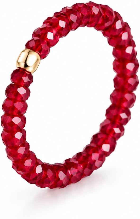 Natural Ruby 18K Gold Adjustable Ring Simple Fashion Jewelry