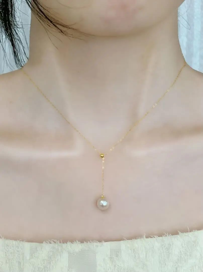 18K Gold Pearl Pendant Necklace