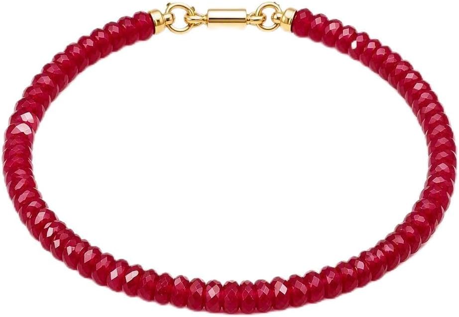 18K Gold Natural Ruby Bracelet