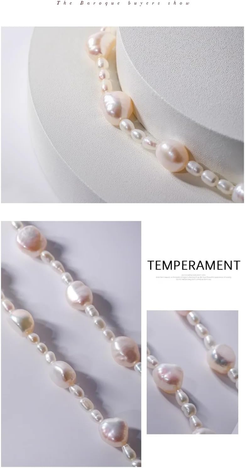 Natural Freshwater Baroque Pearl Necklace for Women, Multi-Strand, Personalized Fashion Boutique Jewelry