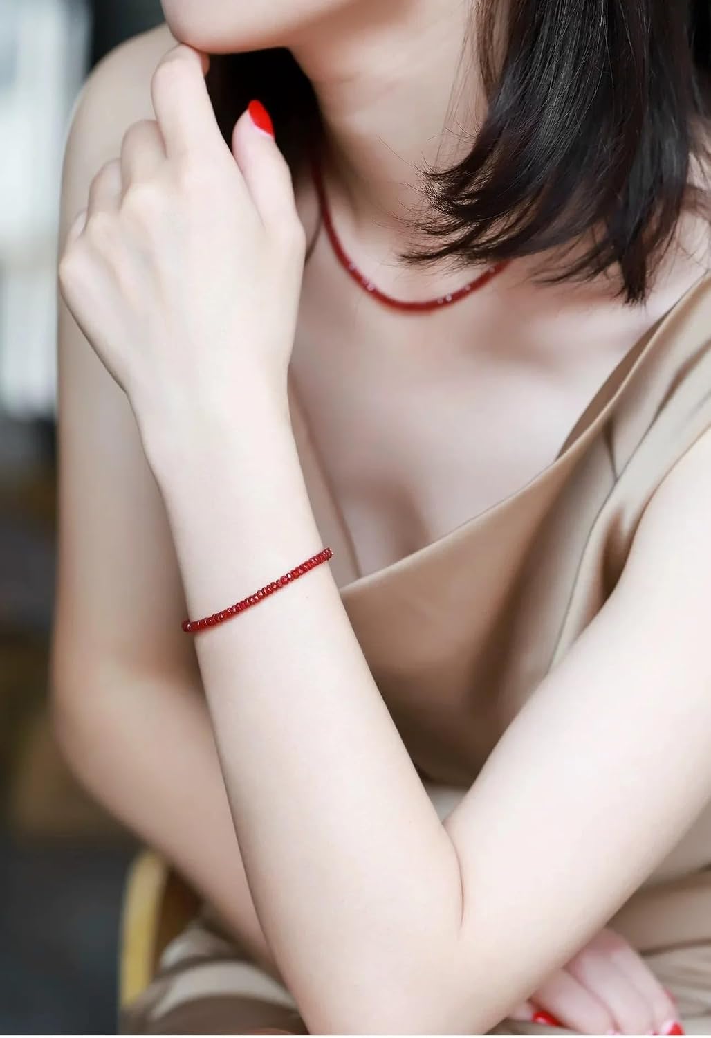18K Gold Natural Ruby Bracelet