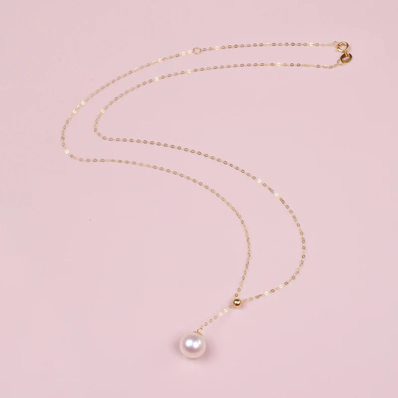 Natural Freshwater Pearl  18k Gold  Choker