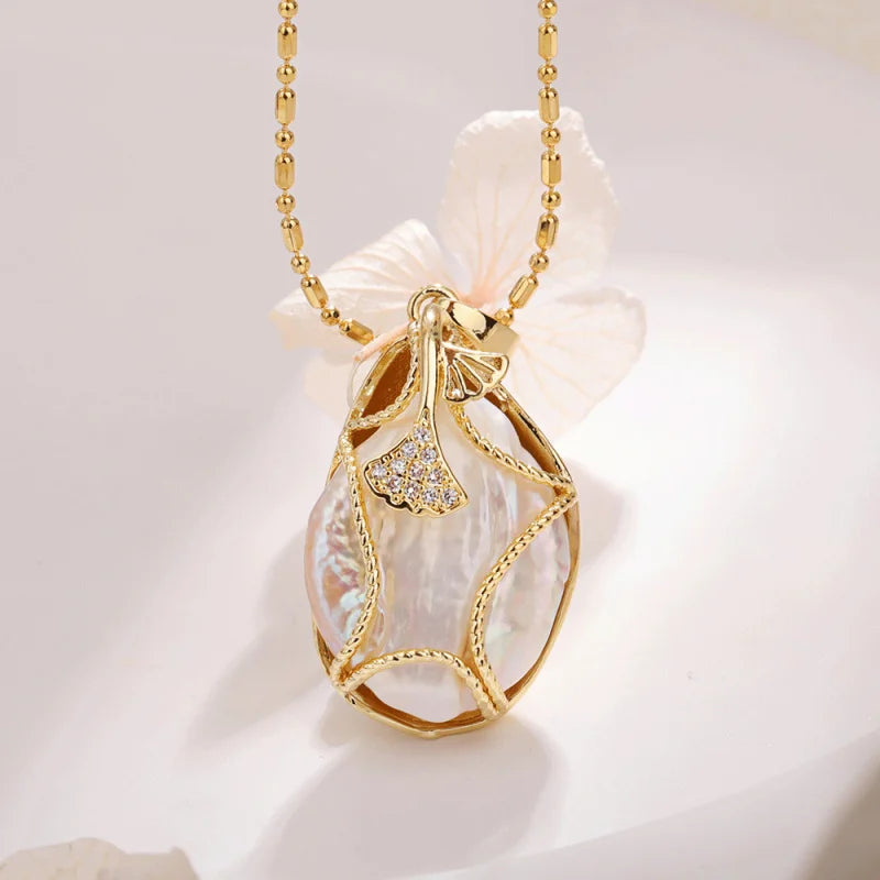 Luxury Large Baroque Pearl Necklace for Women