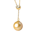 Pure 18K Gold Real South sea Pearl Necklace Pendant