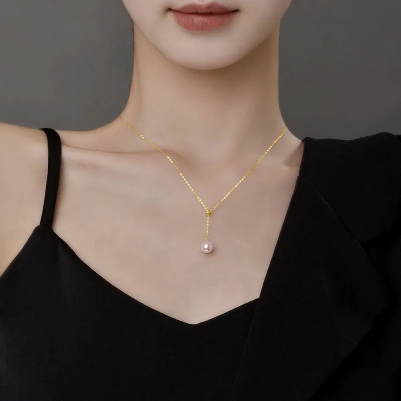 Natural Freshwater Pearl  18k Gold  Choker