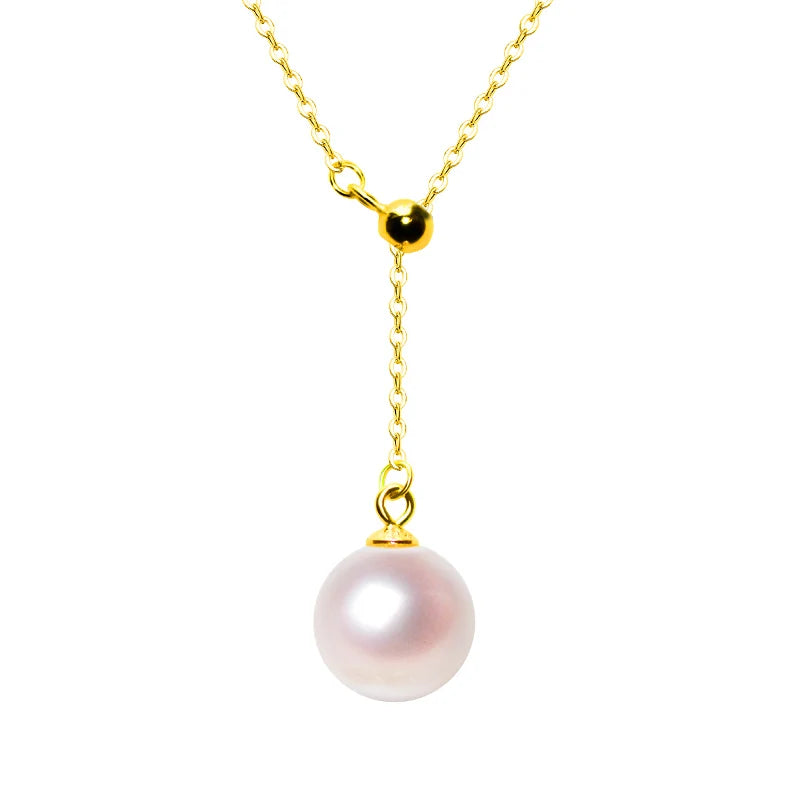 Natural Freshwater Pearl  18k Gold  Choker