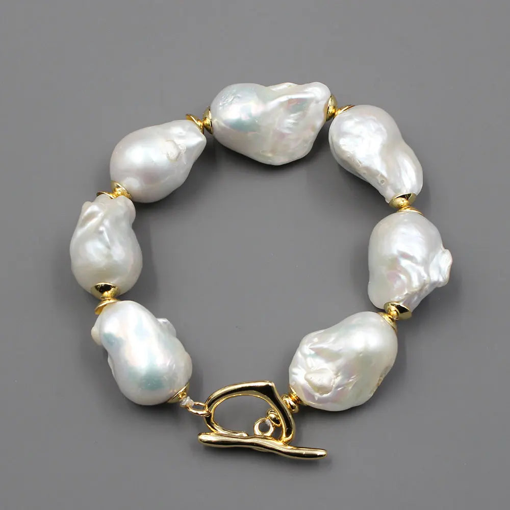 Natural Freshwater Cultured White Keshi Baroque Pearl Necklace Bracelet Earrings Sets