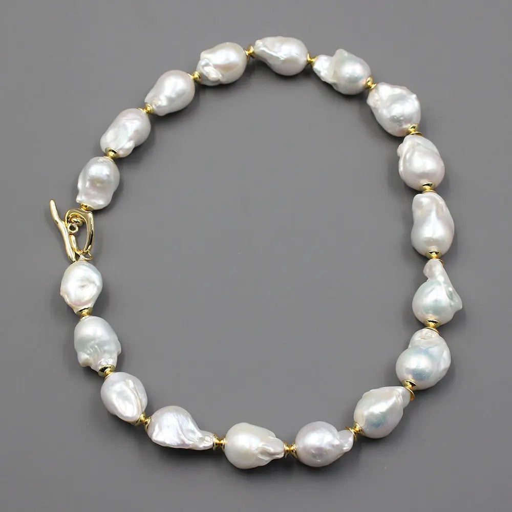 Natural Freshwater Cultured White Keshi Baroque Pearl Necklace Bracelet Earrings Sets