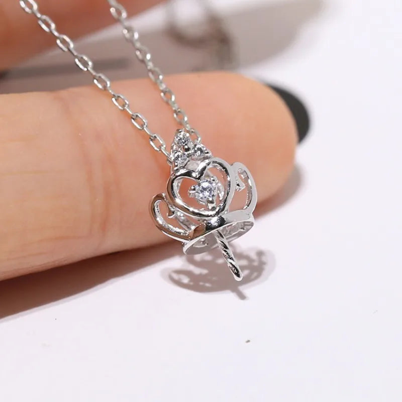 Designer HUGE AAAA 9-10mm Tahitian Black pearl Pendant Necklace 18 Inch 925 Silver