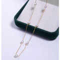 Natural Freshwater Pearl Necklace Pure 18K Gold Necklace Pendant