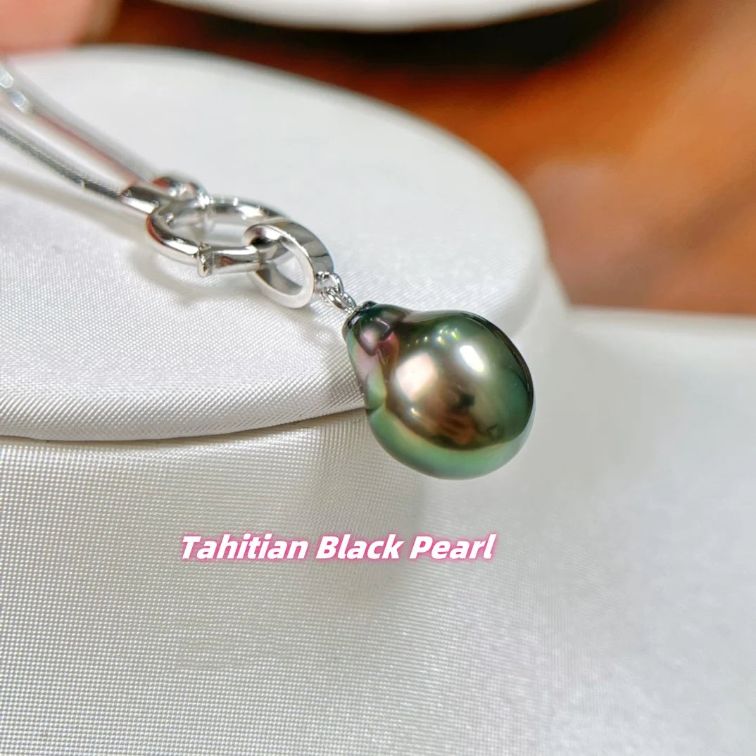 High Quality Seawater Tahiti Black Pearl necklaces
