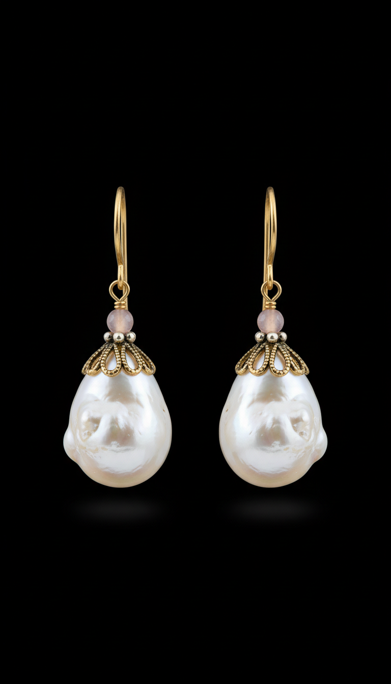 Baroque Pearl Drop Earrings