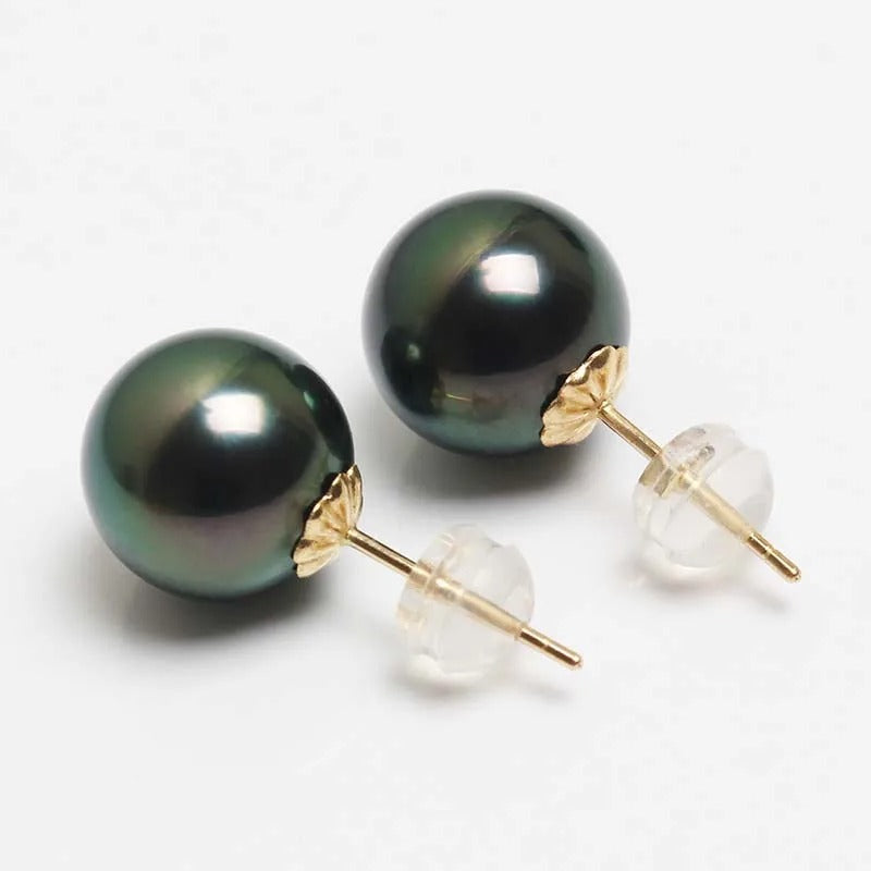 Real Sea Water Tahitain Pearl Earrings For Women,