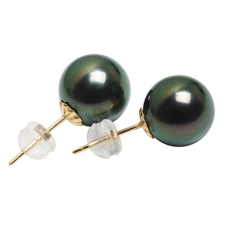 Real Sea Water Tahitain Pearl Earrings For Women,