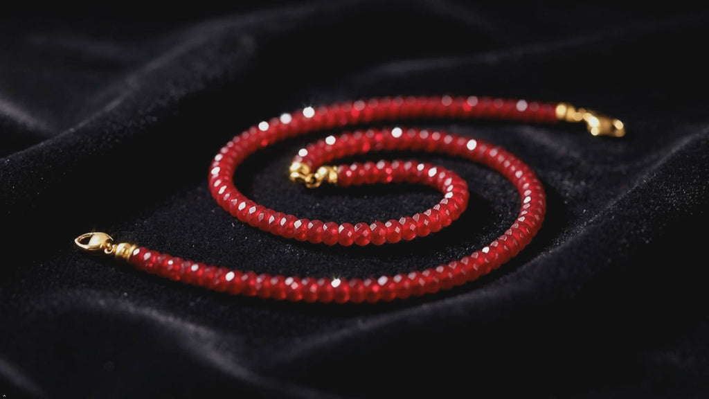 18K Gold Natural Ruby Bracelet