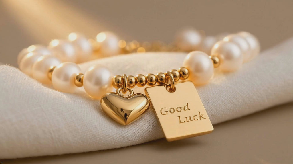 Baroque Pearl 925 Sterling Silver Heart Charm Beaded Bracelet